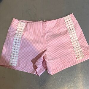 Lilly Pulitzer Pink Striped Seersucker Shorts Size 4